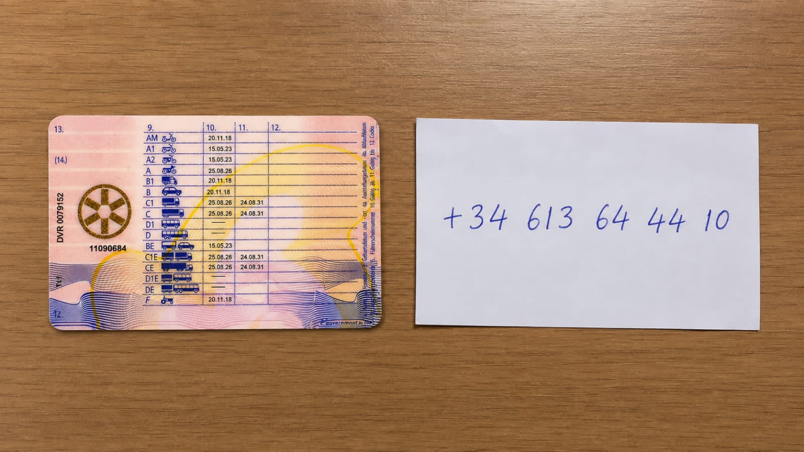 Austria driving licence back