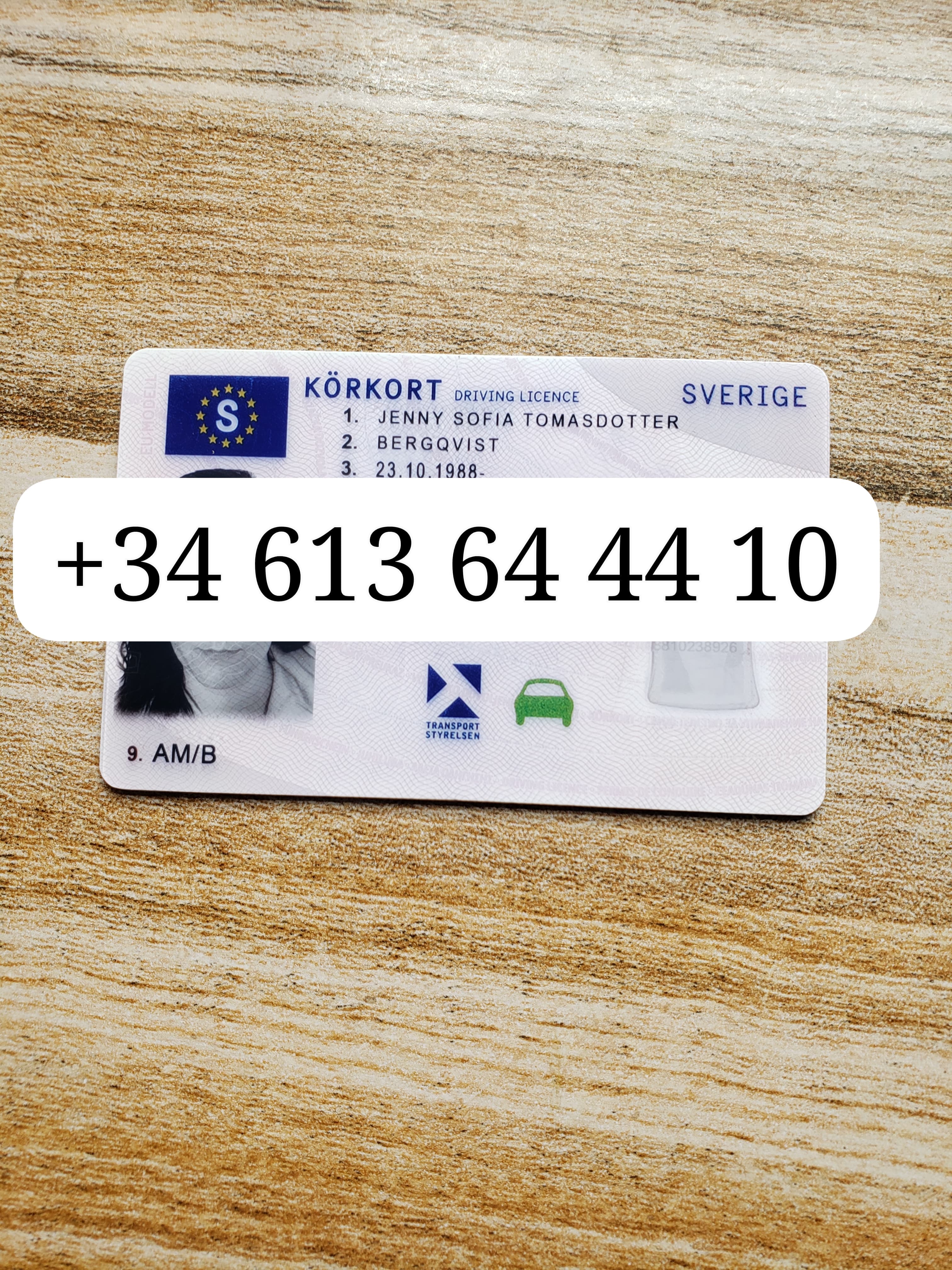 Swedish driving licence front